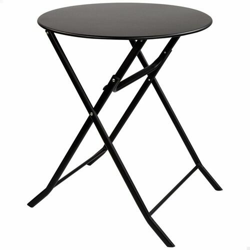 Sammenklappeligt bord Aktive Cirkulær Sort Stål 60 x 70 cm