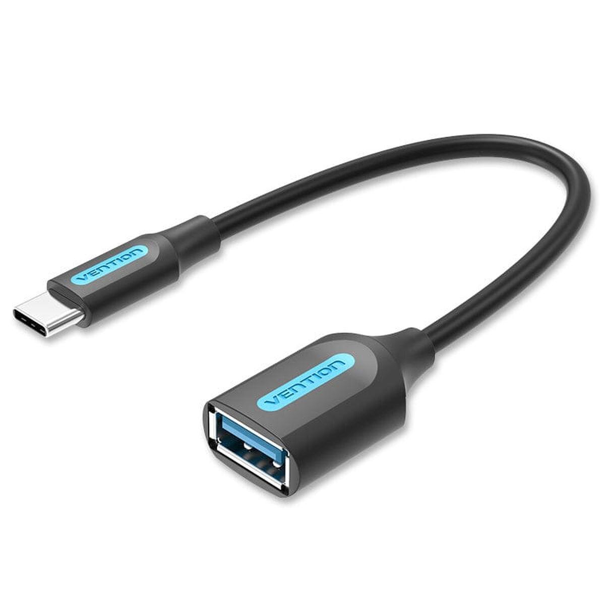 Vention USB-C 3.1 Male to USB Female Cable 0.15m Black USB hub - USB 3.1 - 1 port - Sort