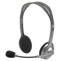 Hovedtelefoner med mikrofon Logitech 981-000271 2 x Jack 1,4 m Sort Grå