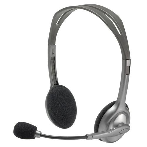 Hovedtelefoner med mikrofon Logitech 981-000271 2 x Jack 1,4 m Sort Grå