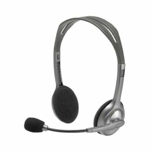 Hovedtelefoner med mikrofon Logitech 981-000271 2 x Jack 1,4 m Sort Grå