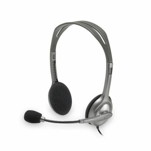 Hovedtelefoner med mikrofon Logitech 981-000271 2 x Jack 1,4 m Sort Grå