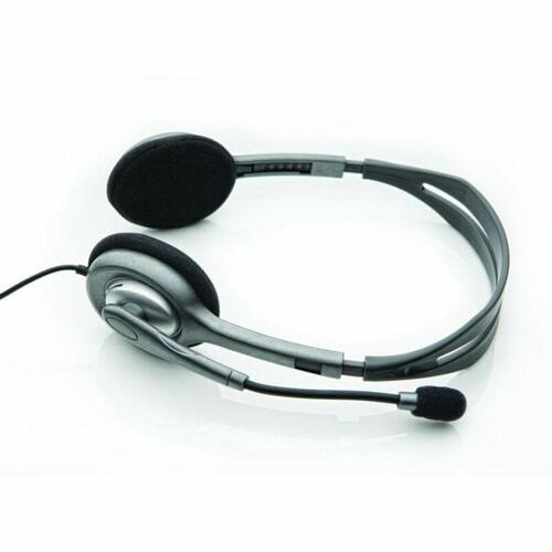 Hovedtelefoner med mikrofon Logitech 981-000271 2 x Jack 1,4 m Sort Grå