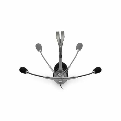 Hovedtelefoner med mikrofon Logitech 981-000271 2 x Jack 1,4 m Sort Grå
