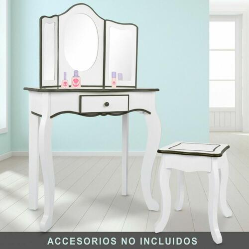 Make-up Bord med Stol Colorbaby Legetøj Hvid Børns 61 x 29 x 100 cm