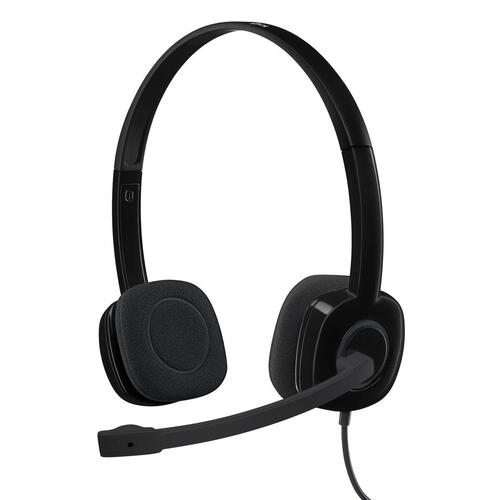 Hovedtelefoner med mikrofon Logitech 981-000589 Sort
