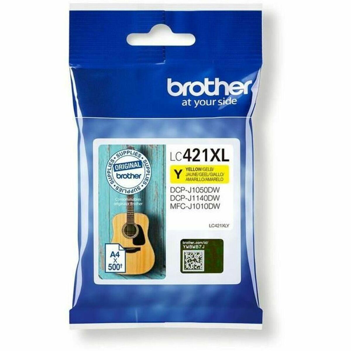 Original blækpatron Brother LC421XLY Gul (1 enheder)