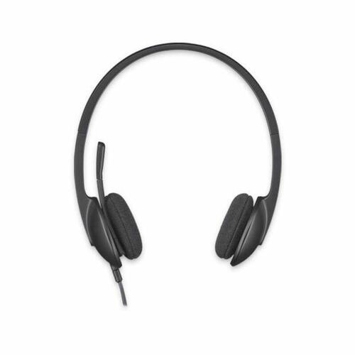 Hovedtelefoner med mikrofon Logitech 981-000475 USB 1,8 m Sort (1 enheder)
