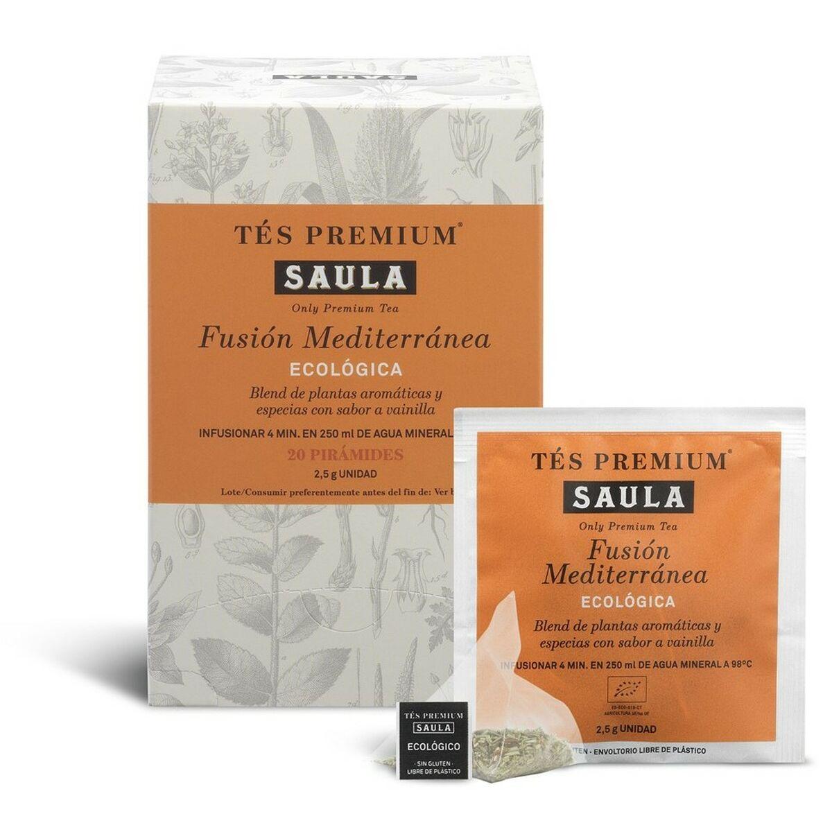 Saula Infusion Mediterránea - økologisk urtete, 20 pyramider