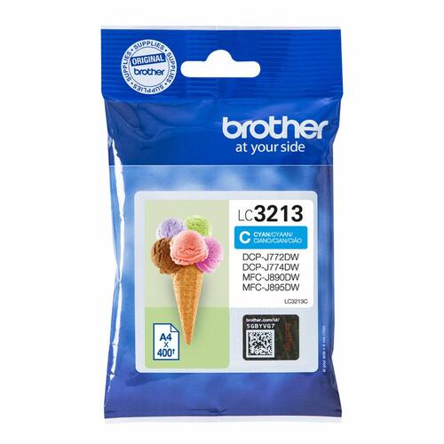 Original blækpatron Brother LC3213C Cyan