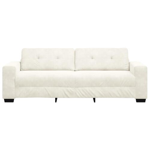 Fløjlscreme Fløjl stof Medium Holdbar Sofa Rektangulær