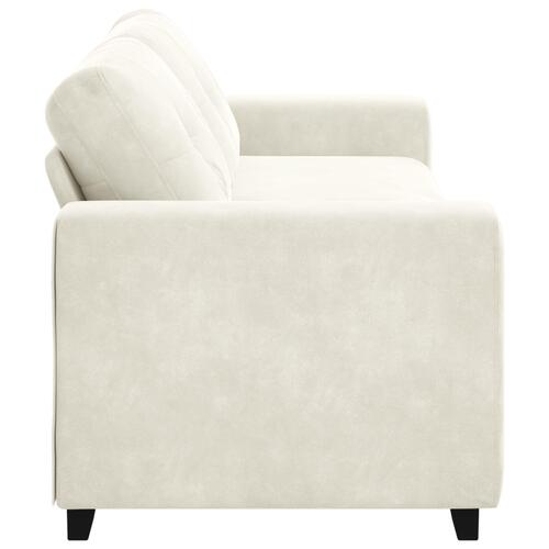 Fløjlscreme Fløjl stof Medium Holdbar Sofa Rektangulær