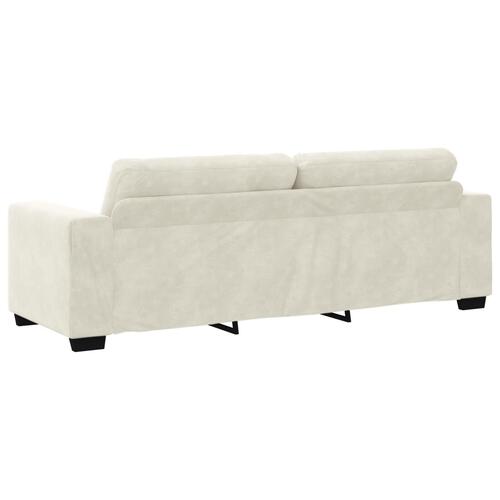 Fløjlscreme Fløjl stof Medium Holdbar Sofa Rektangulær