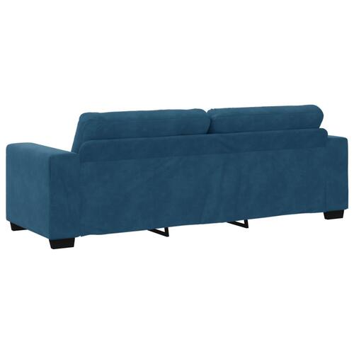 Velour blå Polyvelour Medium Slidstærk 3-personers sofa