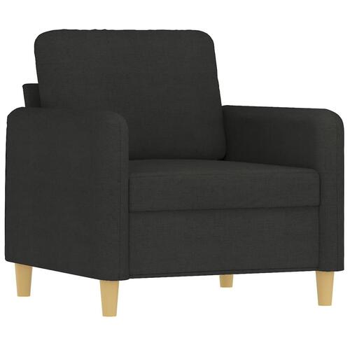 Sofasæt 4 dele med puder stof sort
