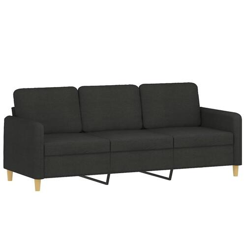 Sofasæt 4 dele med puder stof sort