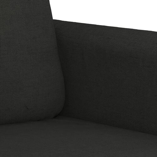 Sofasæt 4 dele med puder stof sort
