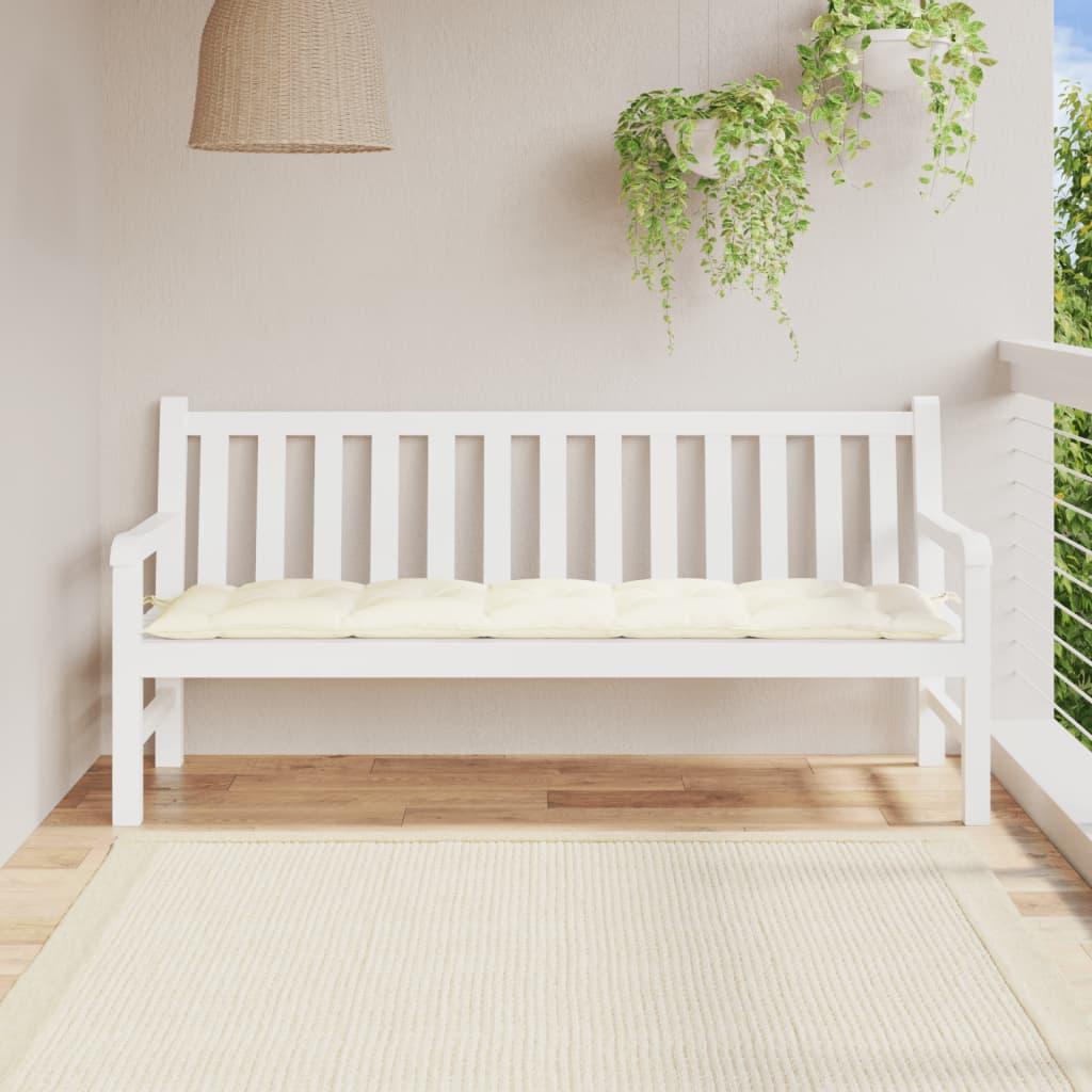 Hynde til havebænk 180x50x7 cm oxfordstof cremefarvet