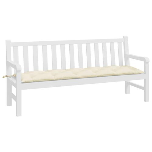 Hynde til havebænk 180x50x7 cm oxfordstof cremefarvet
