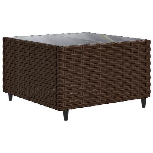 Loungesæt til haven 6 dele med hynder polyrattan brun