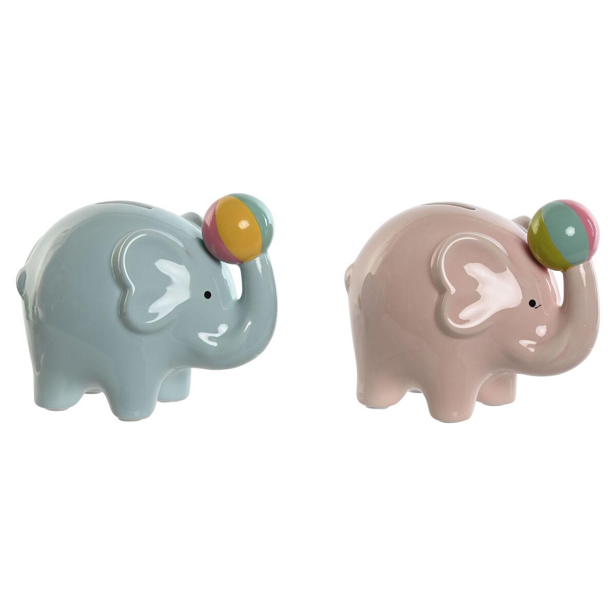 Sparegris - elefant i dolomit, 17 × 11 × 14,5 cm (2 stk.)
