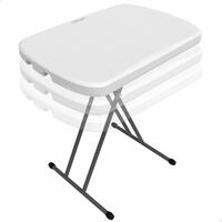 Sammenklappeligt bord Lifetime 66 x 71 x 46 cm Hvid Stål HDPE