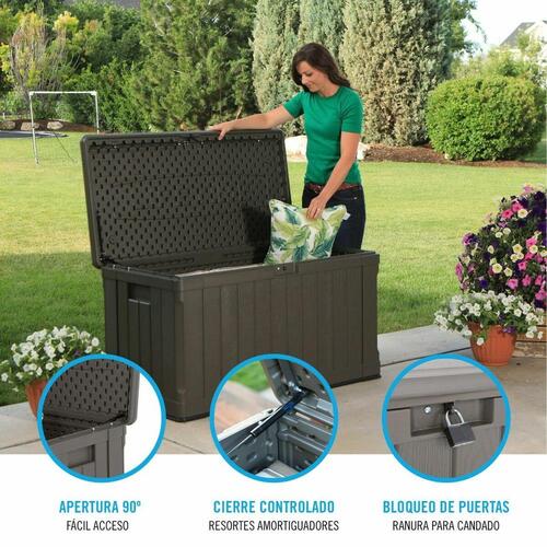 Udendørs Kasse Lifetime Brun 440 L Plastik 127 x 64 x 67 cm