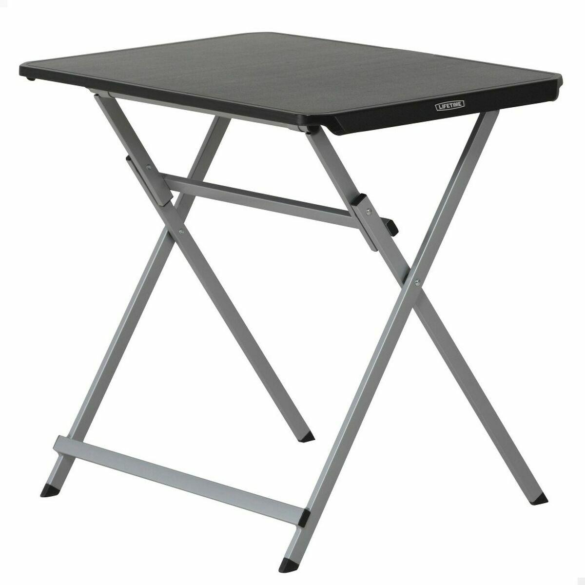 Sammenklappeligt bord Lifetime Sort Stål Plastik 75 x 50,5 x 66 cm