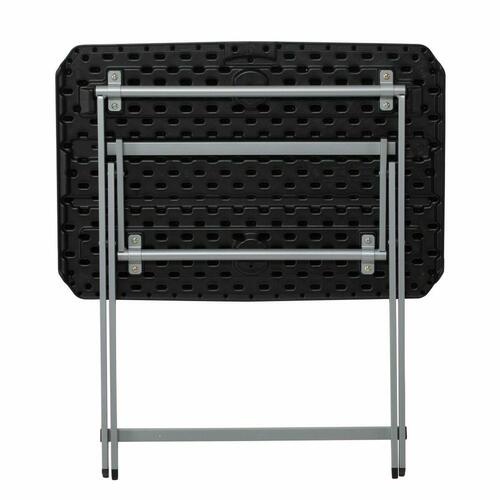 Sammenklappeligt bord Lifetime Sort Stål Plastik 75 x 50,5 x 66 cm