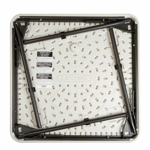 Børnebord Lifetime Foldbar Hvid Stål Plastik 61 x 61 x 53,5 cm