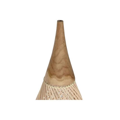 Lampeskærm Home ESPRIT Natur Bambus Teak 35 x 35 x 85 cm (2 enheder)