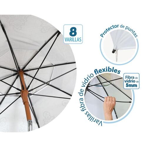 Solskærm Hvid Ø 180 cm SPF50+ Boho