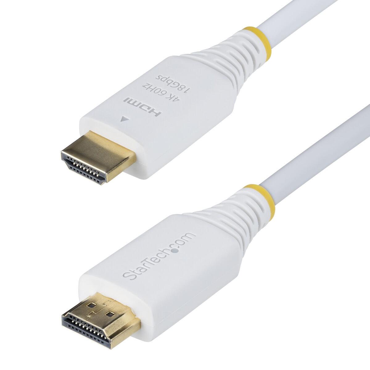Startech HDMI-kabel 4K 60 Hz, 18 Gbit/s, 1,8 m - hvid