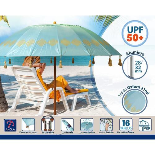 Solskærm Blå Ø 240 cm SPF50+