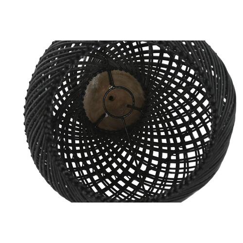 Lampeskærm Home ESPRIT Sort Bambus Teak 35 x 35 x 85 cm (2 enheder)