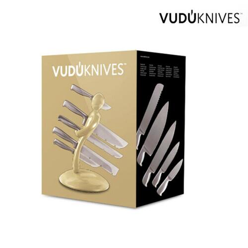 Vudú Knives Supreme Knivholder og Kniv Sæt (5 stykker) Guld