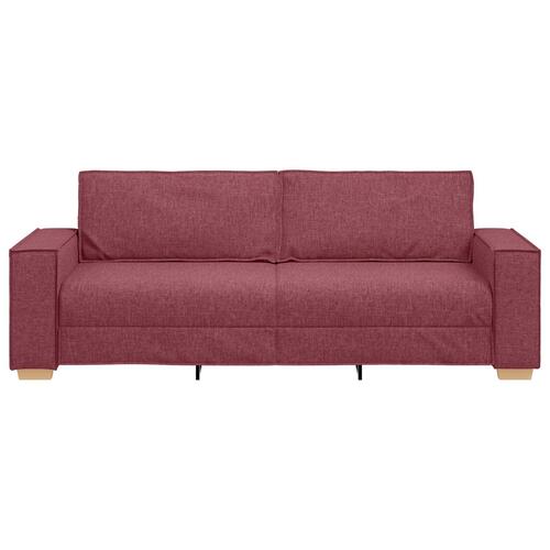 3-personers sofa stol lys grå 59 cm stof vinrød polyester mellem