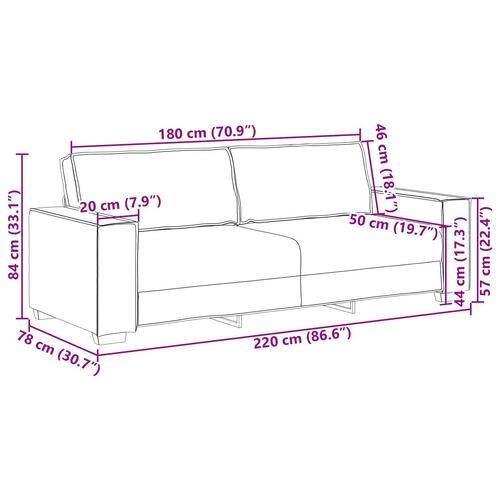 Sofa Stole Lys Grå 59 cm Stof Brun Stof og Træ Mellem Ergonomisk