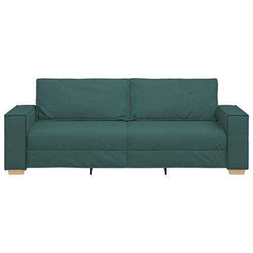 Sofa Stole Lys Grå 59 cm Stof Mørkegrøn Polyester, Træ 180 cm bred