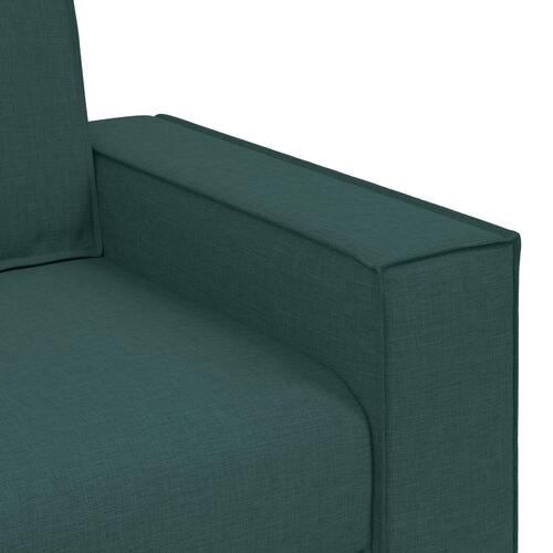 Sofa Stole Lys Grå 59 cm Stof Mørkegrøn Polyester, Træ 180 cm bred