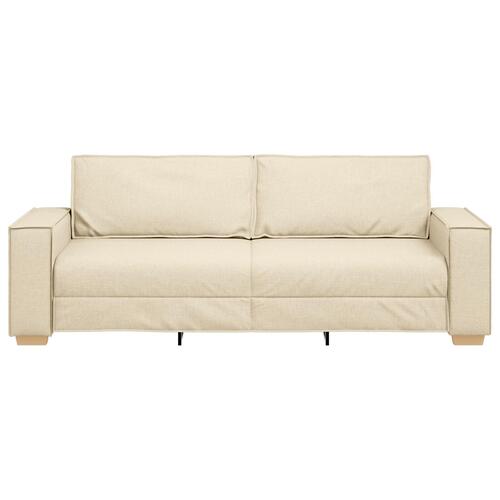 Sofa Stol Lys Grå 59 cm Stof Cremefarvet Stof, Træ, Skum Medium