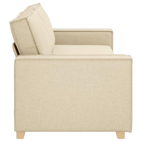 Sofa Stol Lys Grå 59 cm Stof Cremefarvet Stof, Træ, Skum Medium