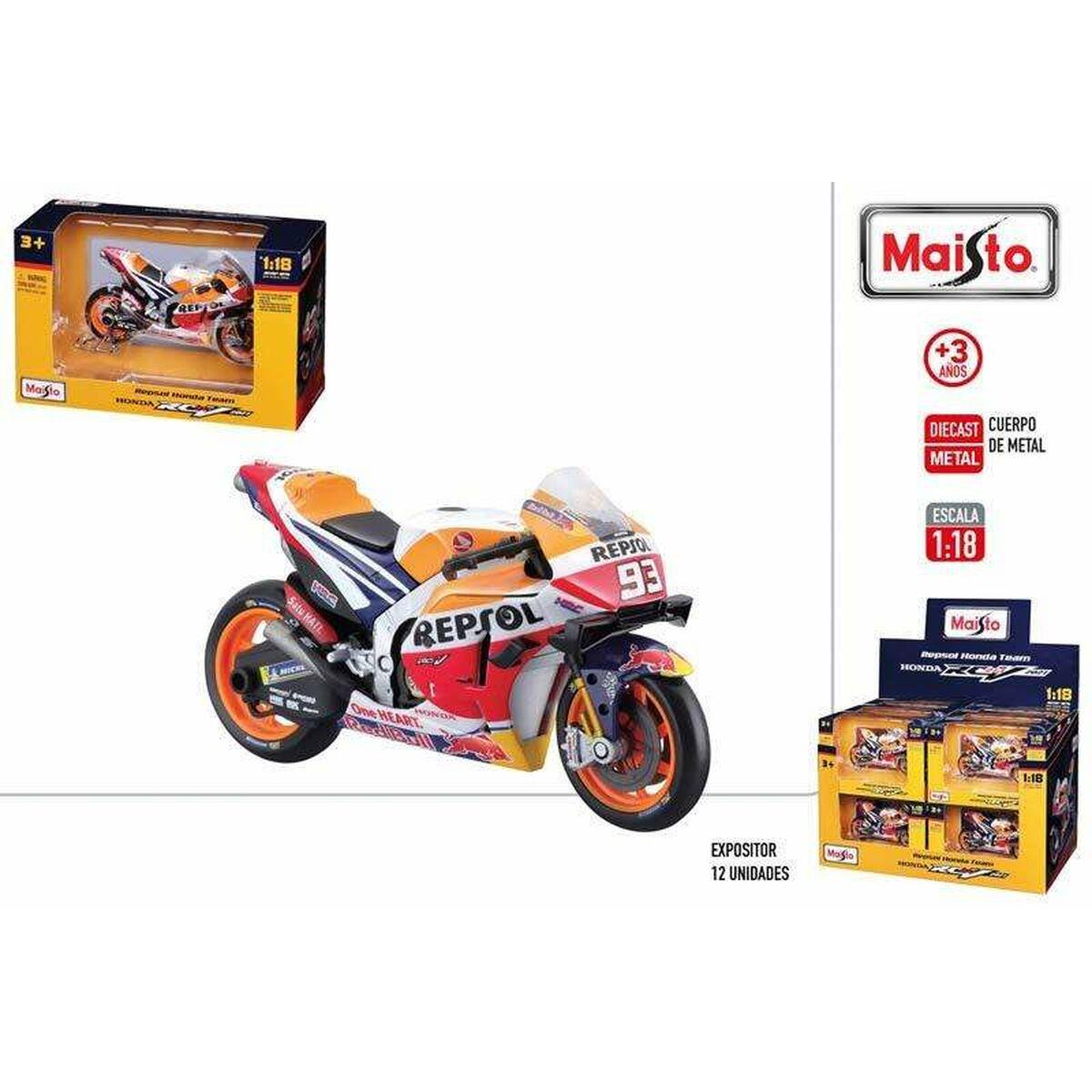 Motorcykel 1:18 - Maisto Repsol Honda Team (tilfældige designs)