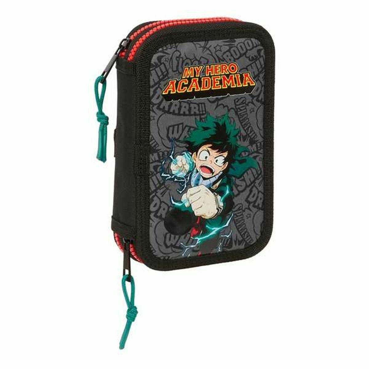 My Hero Academia penalhus - sort, 28 dele (12,5 × 19,5 × 4 cm)