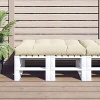 Pallehynde 120x80x12 cm stof cremefarvet
