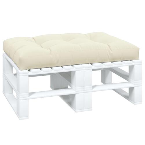 Pallehynde 120x80x12 cm stof cremefarvet