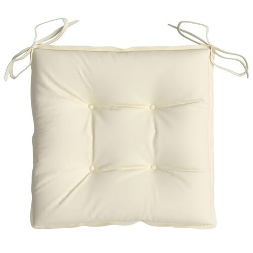 Stolehynder 2 stk. 40x40x7 cm oxfordstof cremehvid