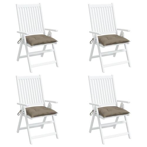 Stolehynder 4 stk. 40x40x7 cm oxfordstof gråbrun