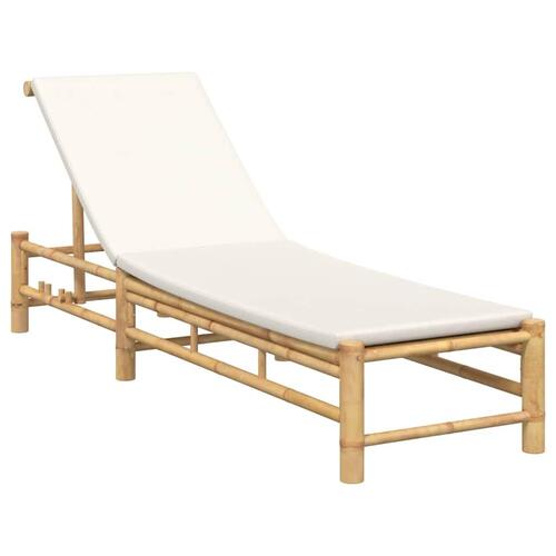 Liggestol med hynder 55x199x30 cm bambus