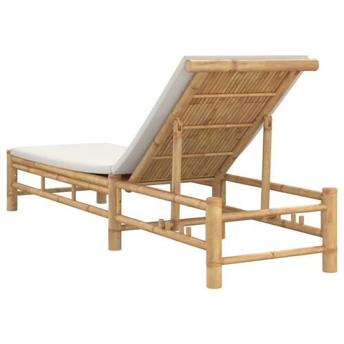 Liggestol med hynder 55x199x30 cm bambus